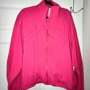 Lululemon Athletica Vibrant Pink Bomber Jacket